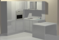 Малка П - образна кухня в едностаен апартамент София